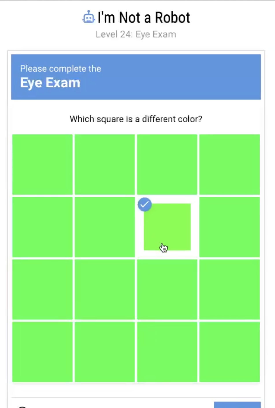 I'm Not a Robot Level 24 Eye Exam - Guide image 4