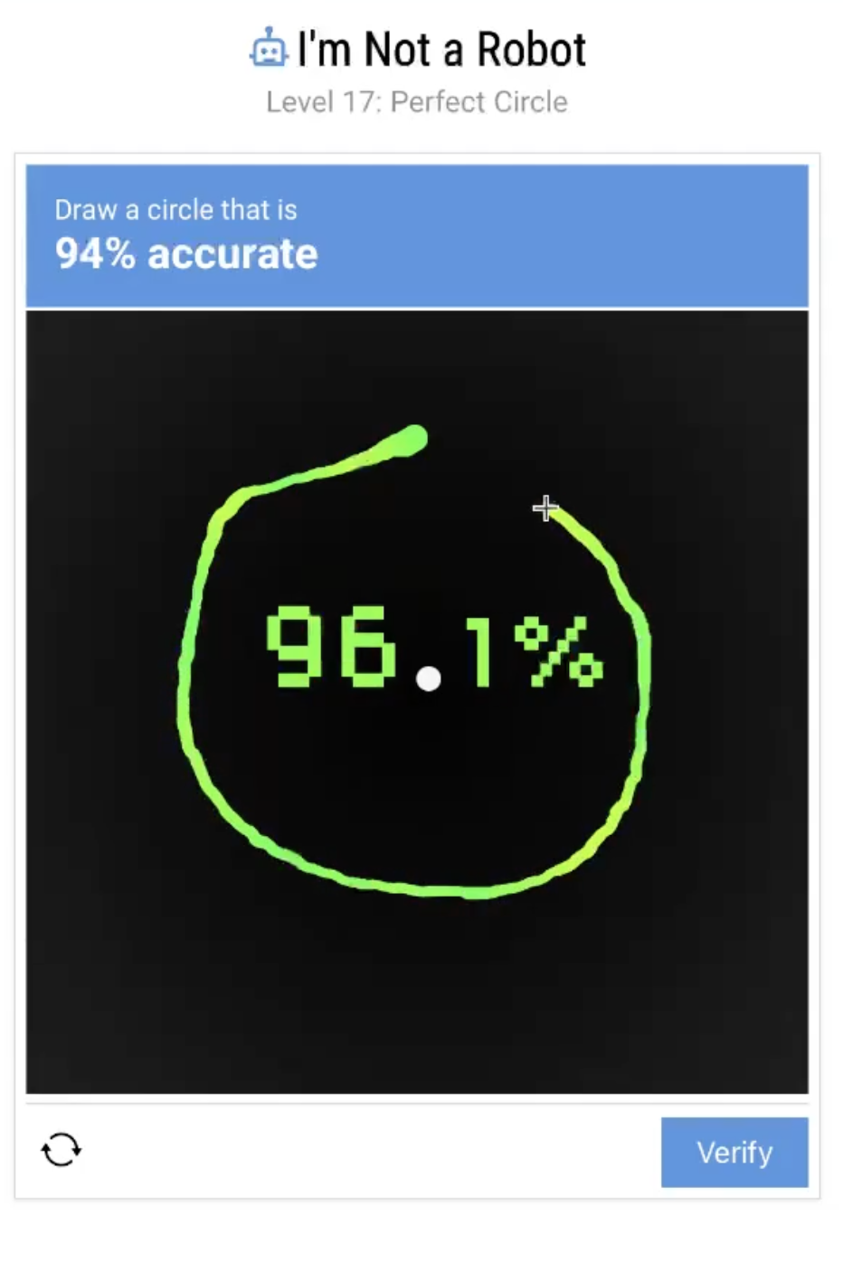 I'm Not a Robot Level 17: Perfect Circle