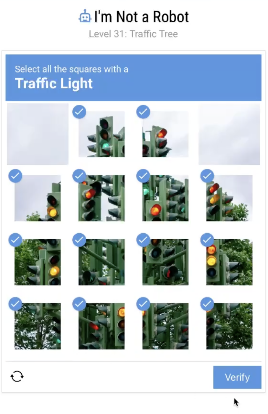 I'm Not a Robot Level 31: Traffic Tree